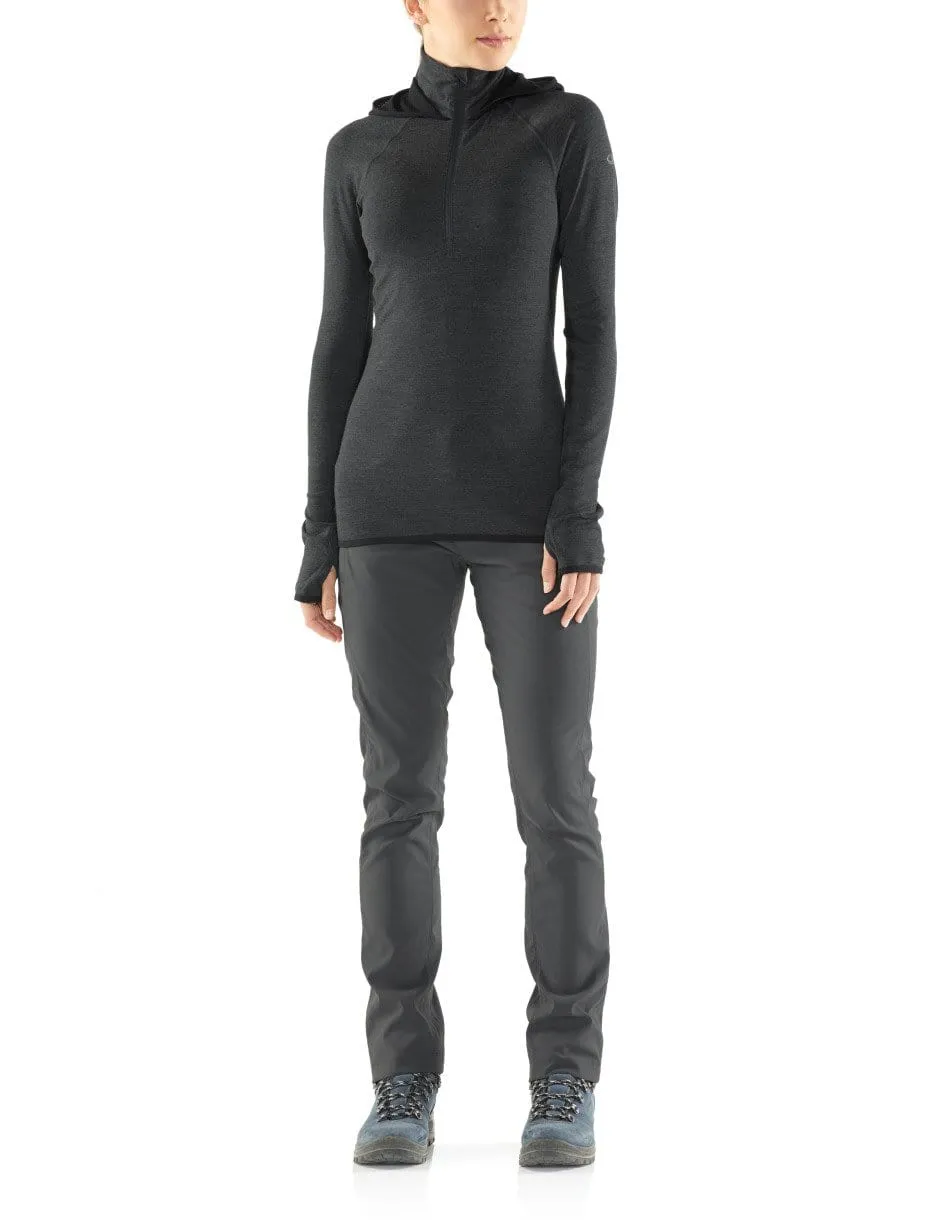 Ice Breaker Women's Merino Fluid Zone LS Half-Zip Hood