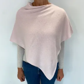 Ice Pink Cashmere Poncho One Size