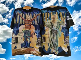 Iconic Tribute: Kurt Cobain Nirvana Overprint T-shirt
