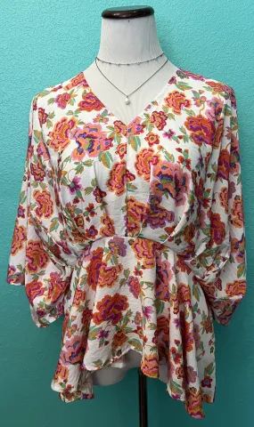 Ivory Floral Top