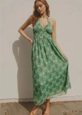 JADE KEYHOLE HALTER MAXI DRESS