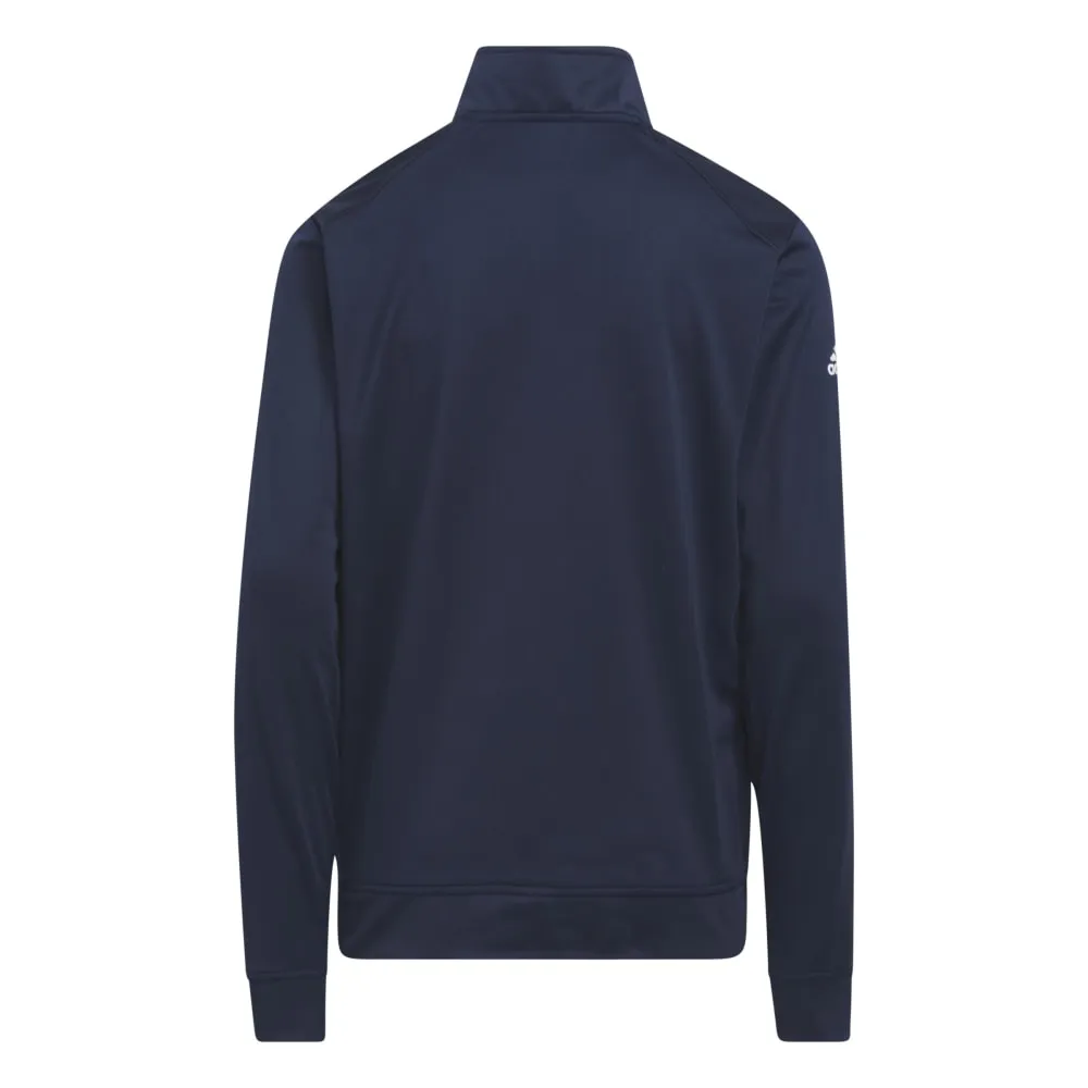 Junior adidas Heather Quarter Zip Golf Pullover HS3078