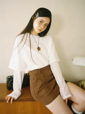 Lace Layered Oversized T-shirt