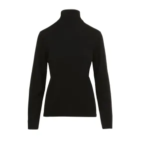 Ladies Cashmere Polo Neck in Black