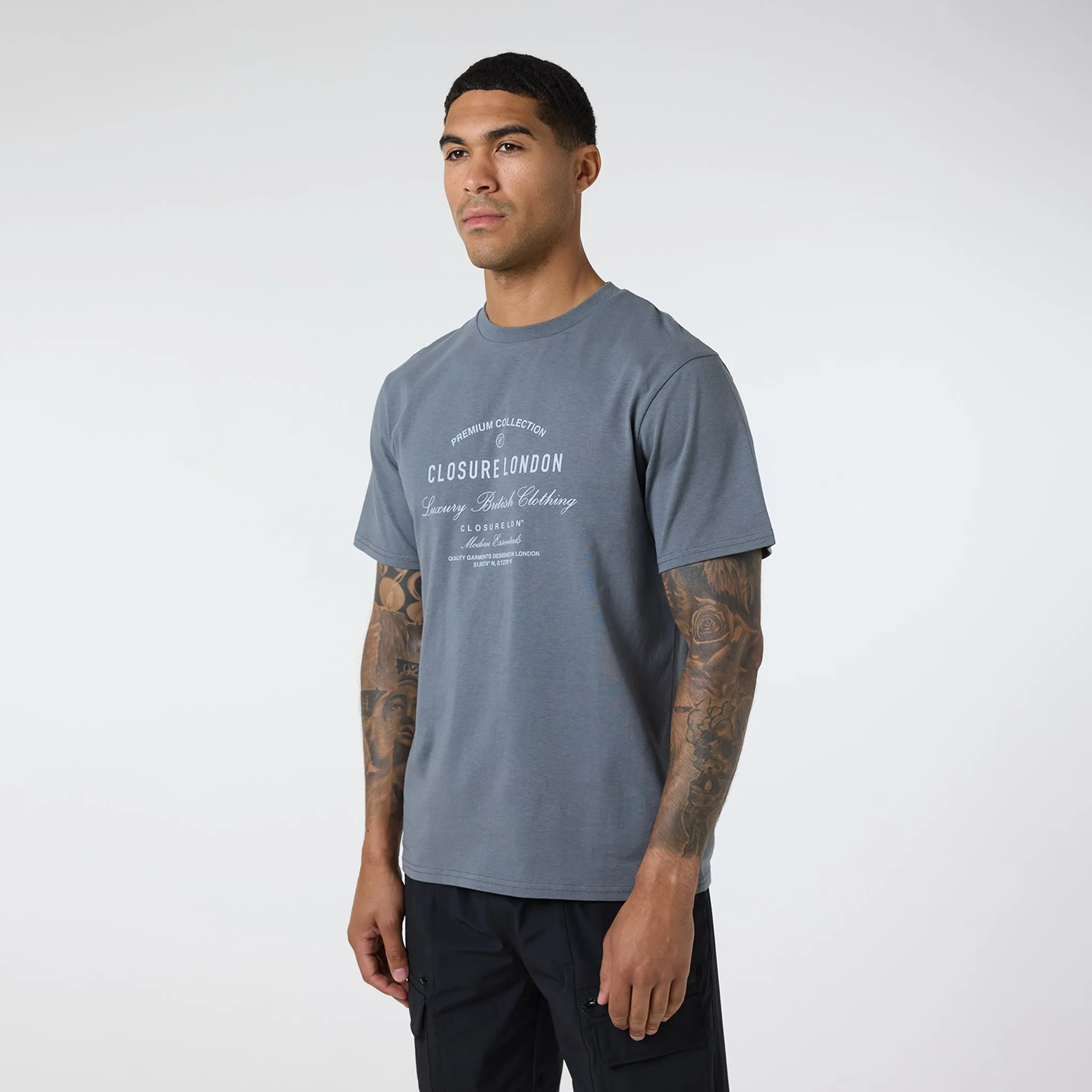 Layered Premium T-Shirt | Slate Grey