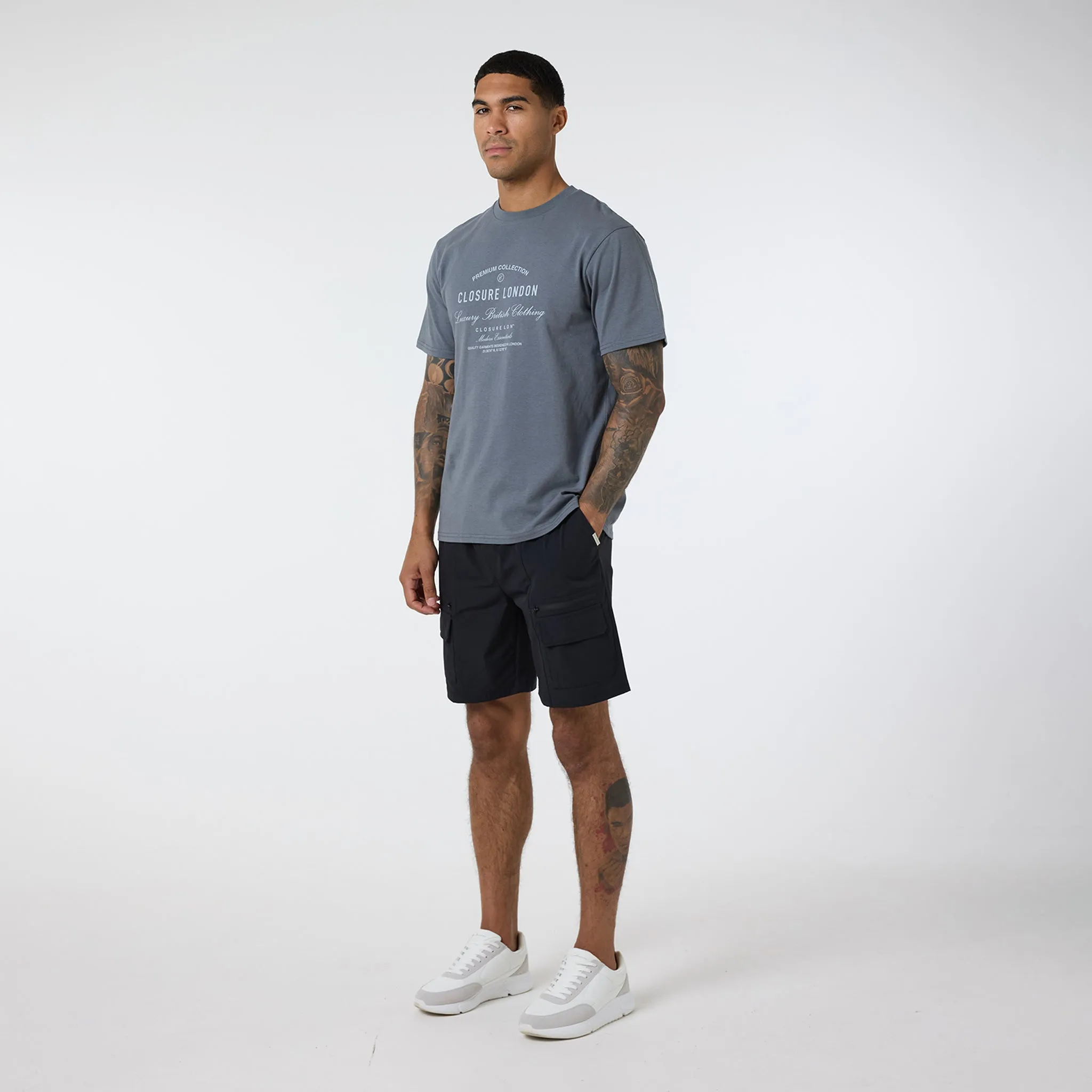 Layered Premium T-Shirt | Slate Grey