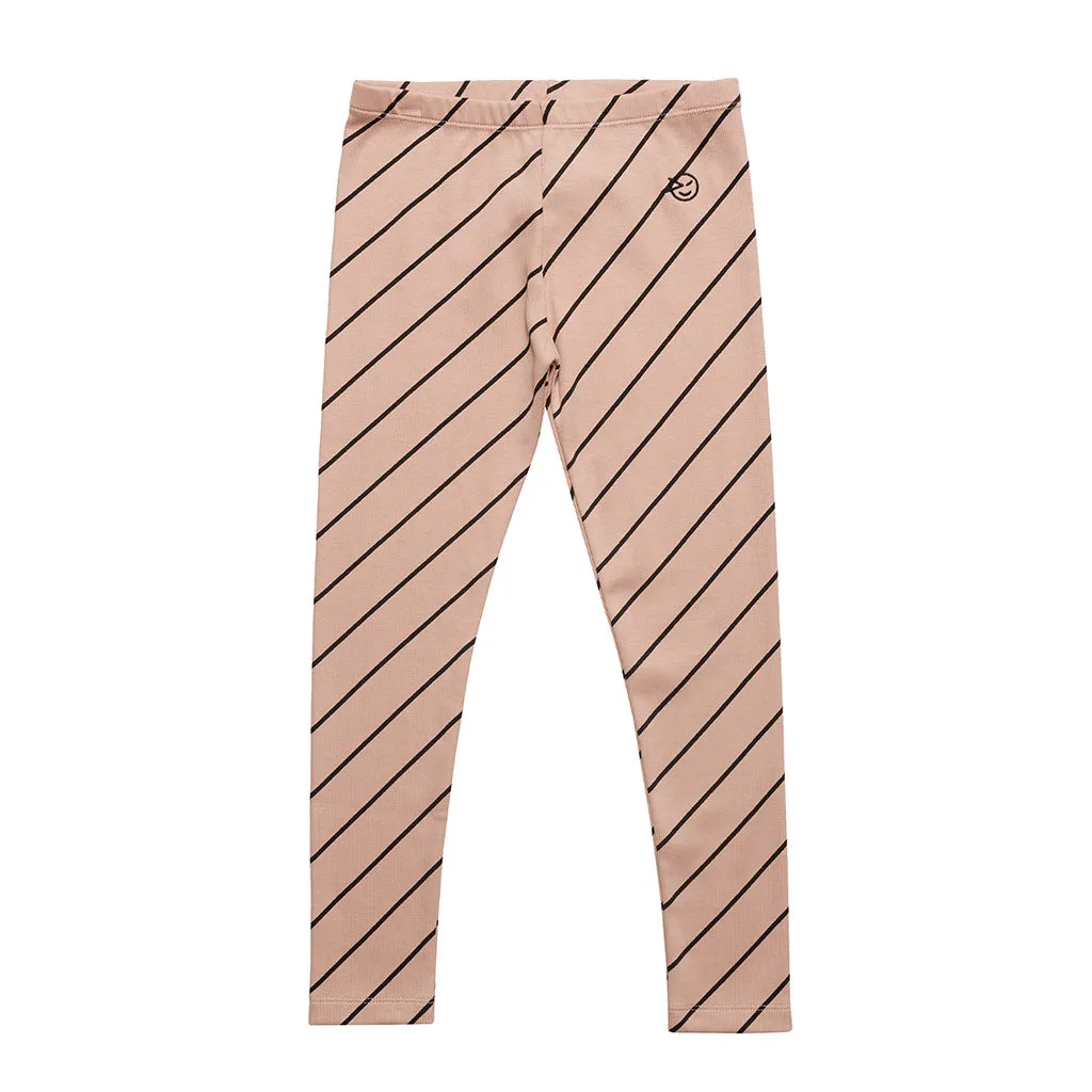 Legging Lost Dull Pink Diagonal Stripe