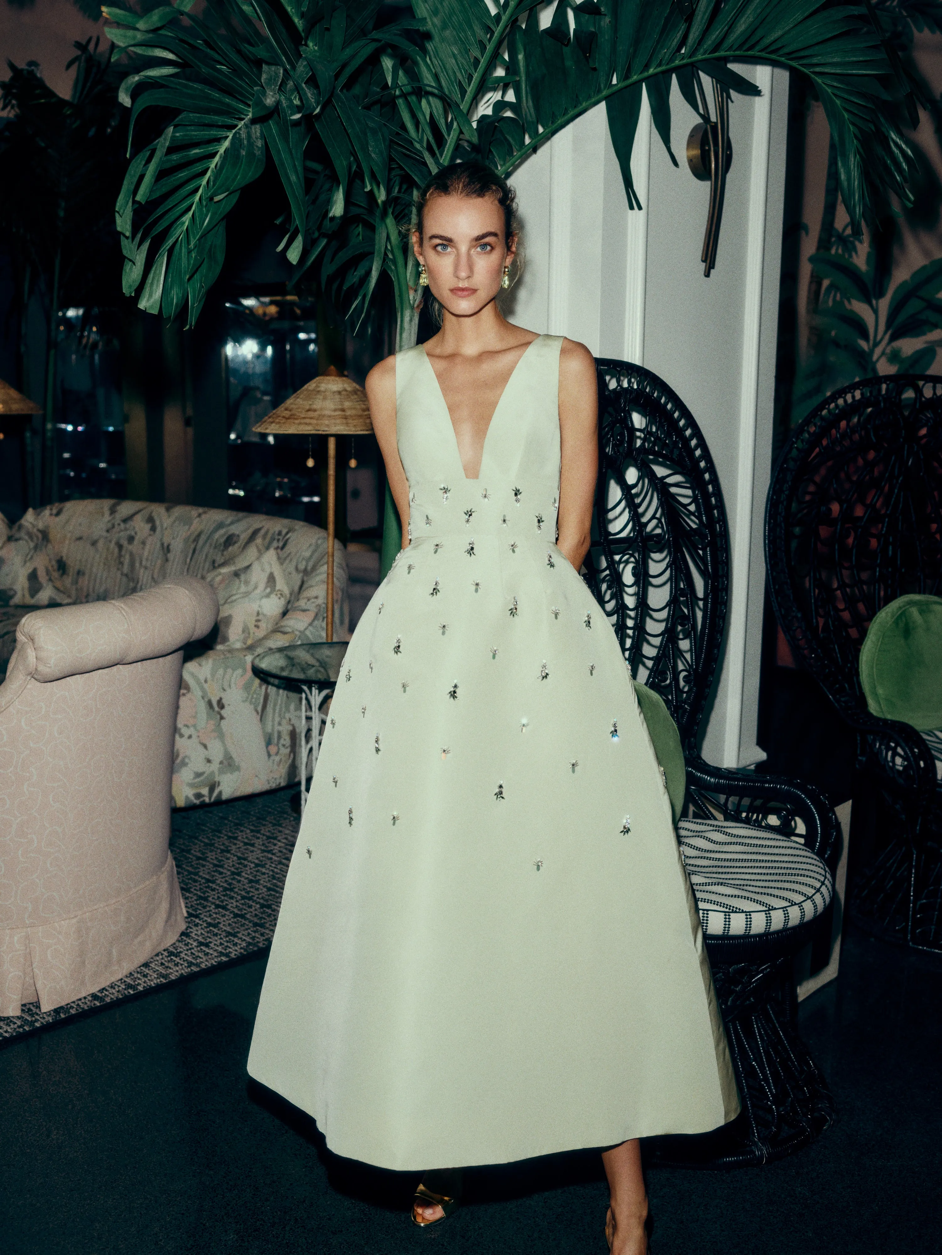 Limoncello Embroidered Cocktail Dress