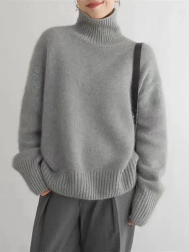 Linen - Turtleneck Sweater