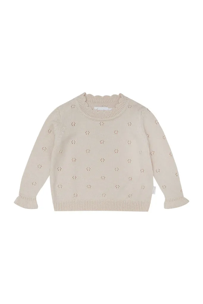 Lochstrick Pullover