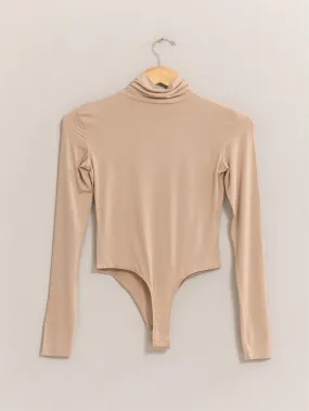 London LS Turtleneck Bodysuit - Taupe