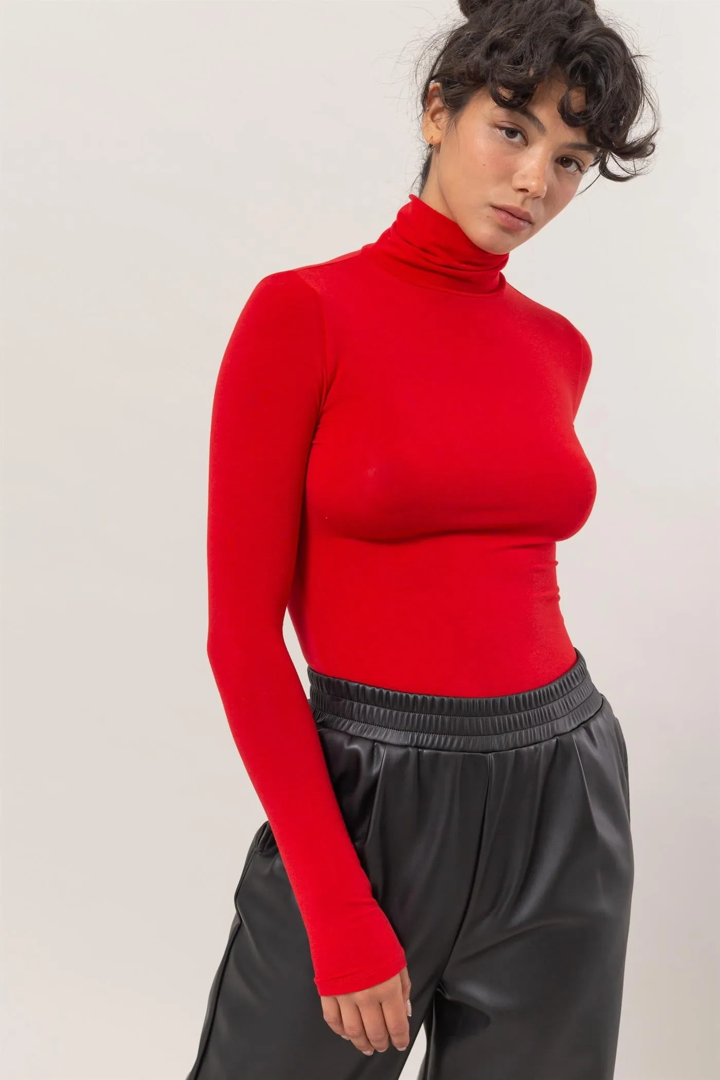 Long Sleeve Turtleneck Top