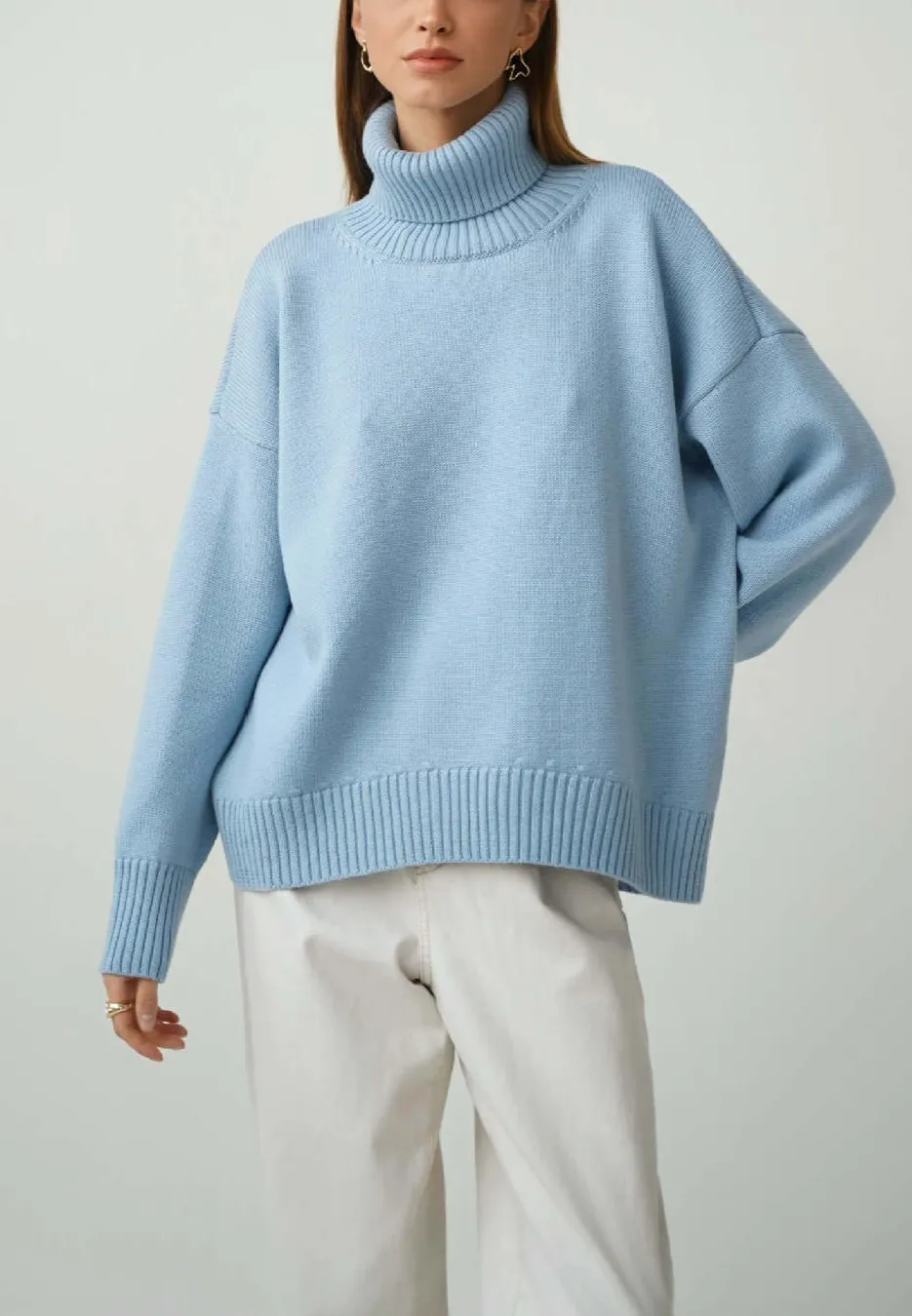 Loose Fit Turtleneck Sweater