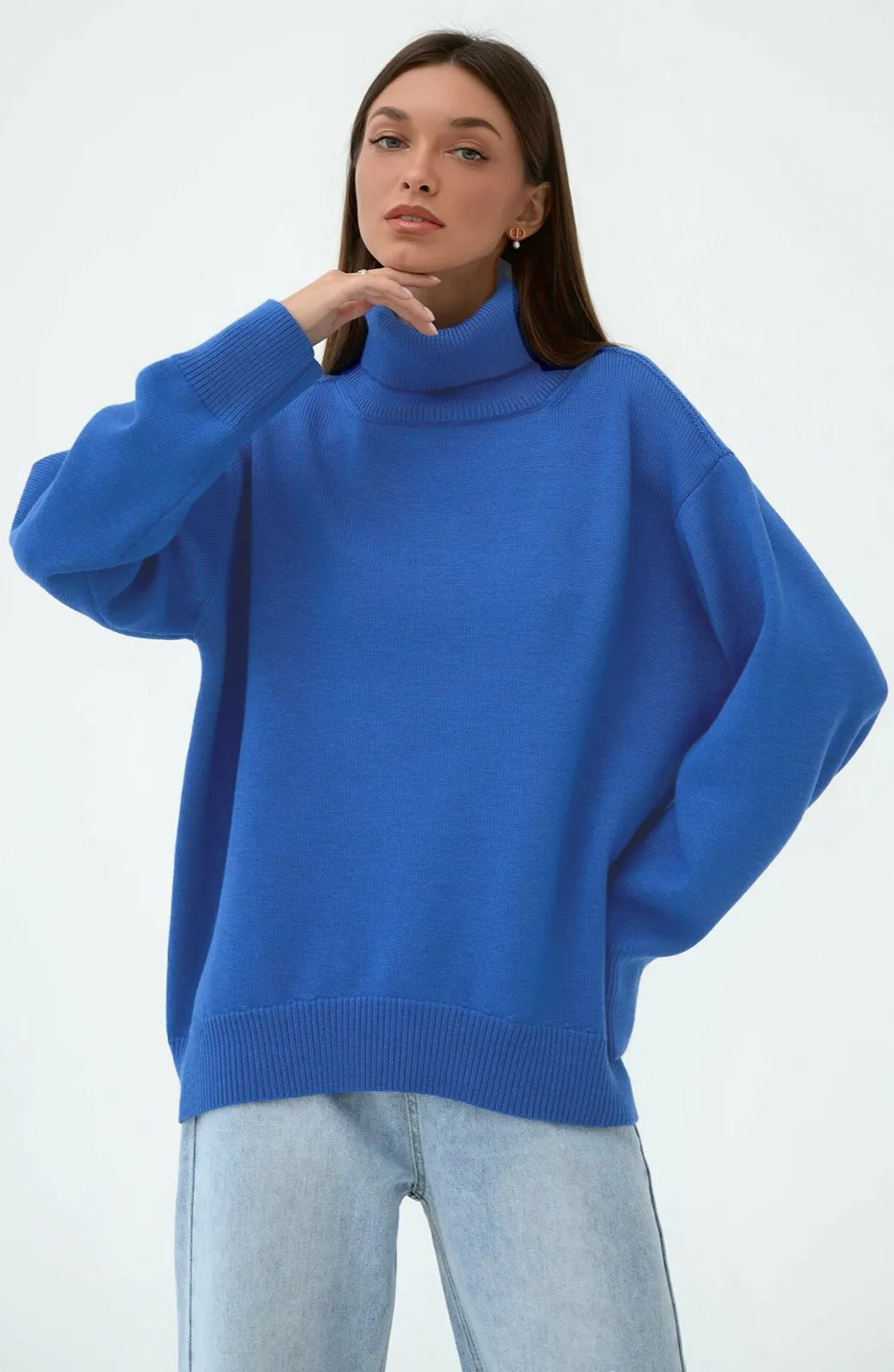 Loose Fit Turtleneck Sweater