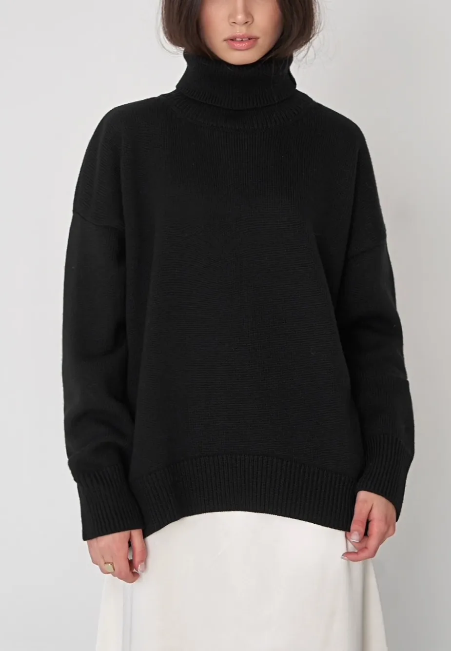 Loose Fit Turtleneck Sweater