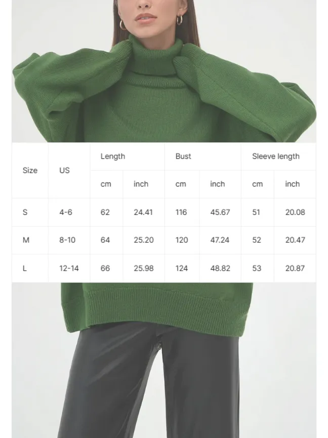 Loose Fit Turtleneck Sweater