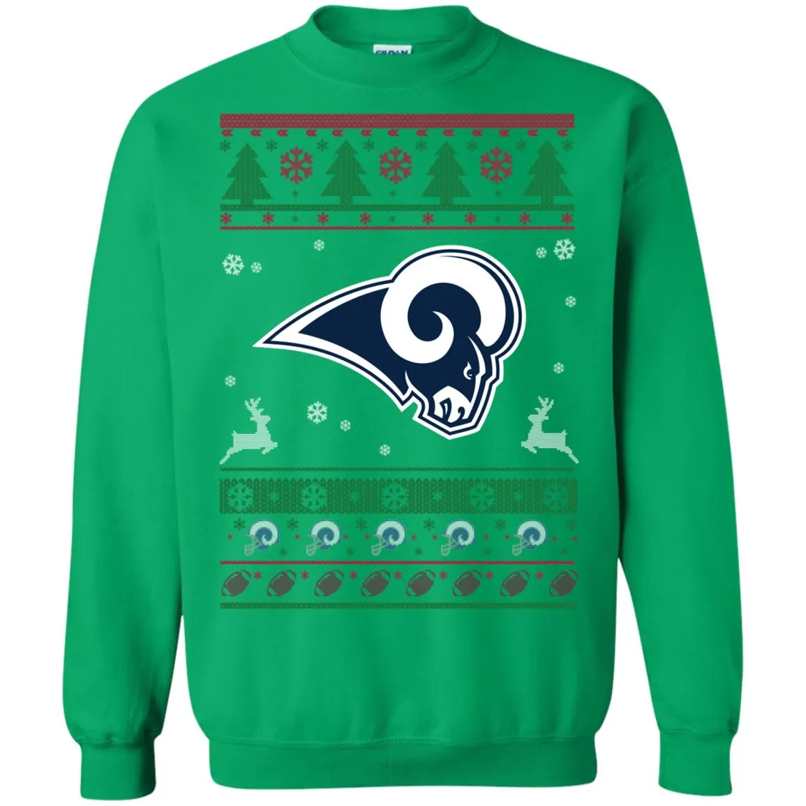 Los Angeles Rams Logo Football Teams Ugly Christmas Sweater Unisex Crewneck Pullover Sweatshirt