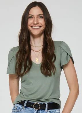Maddie V-Neck Top in Sagebrush by Another Love