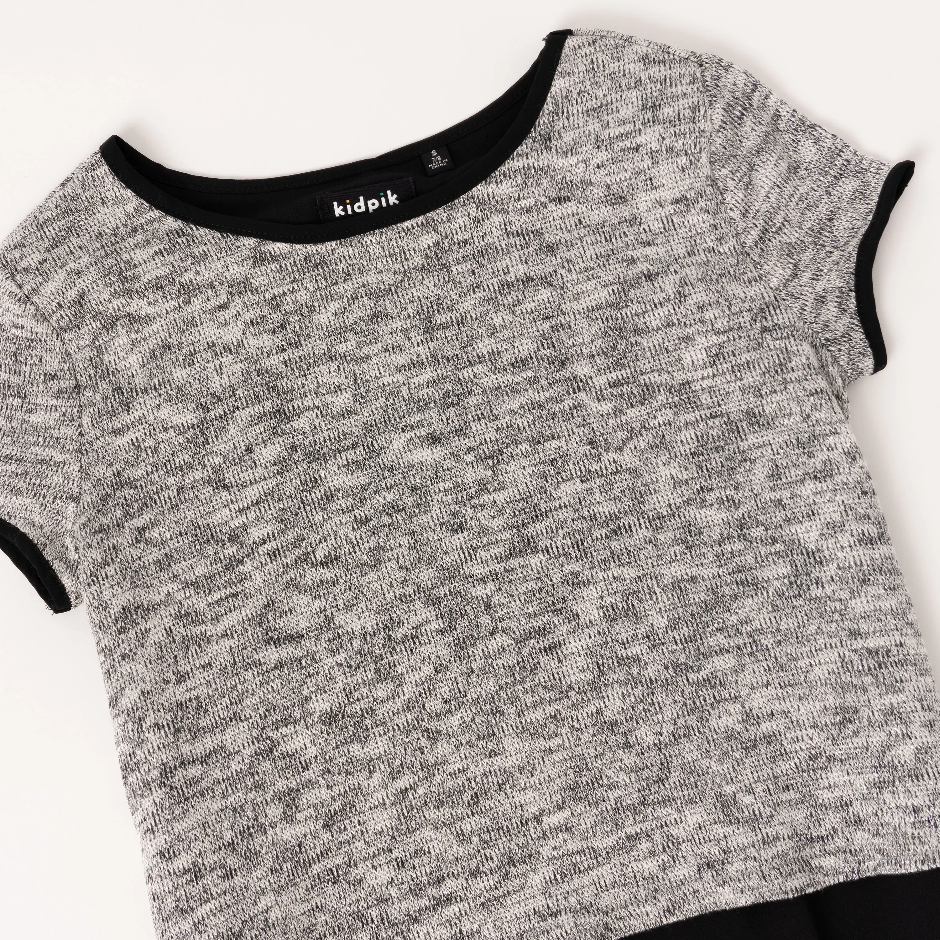 Marled Lurex Layered Top
