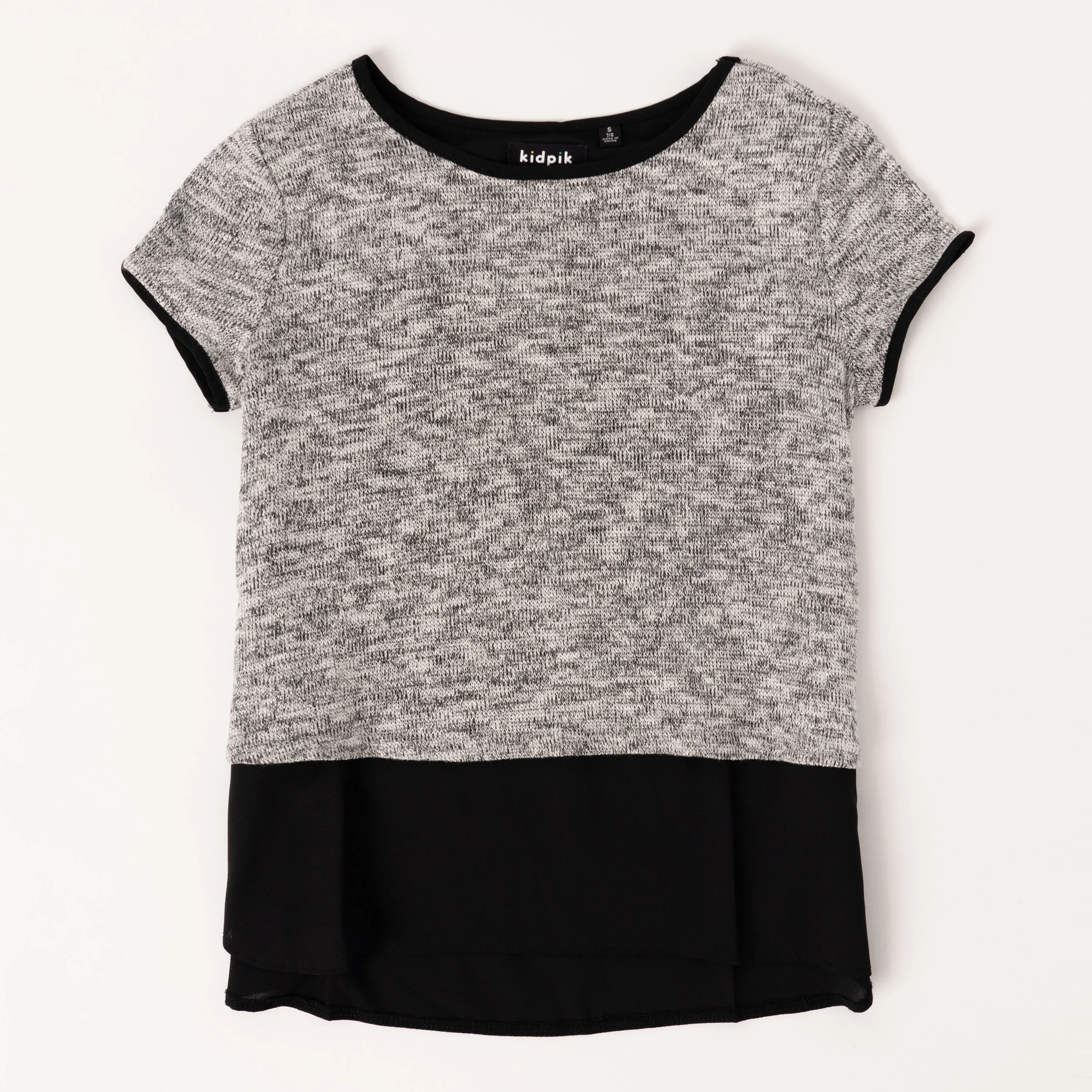 Marled Lurex Layered Top