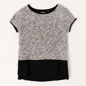 Marled Lurex Layered Top