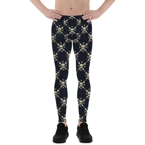 Men's Chain Link Skulls Leggings