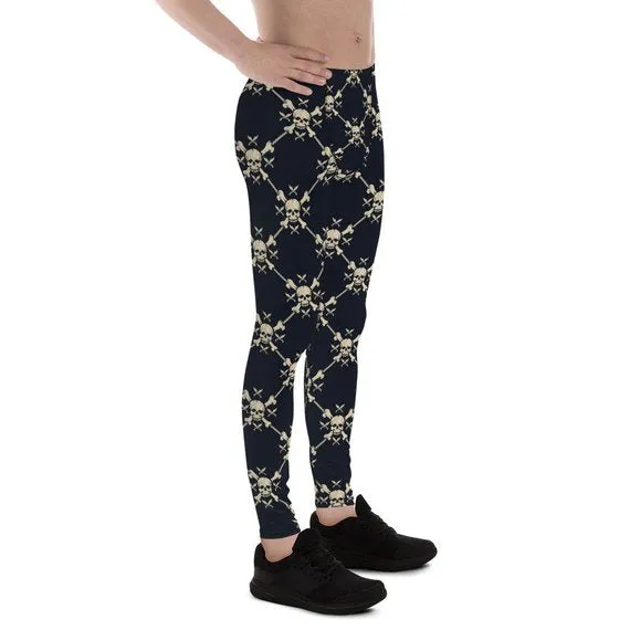 Men's Chain Link Skulls Leggings