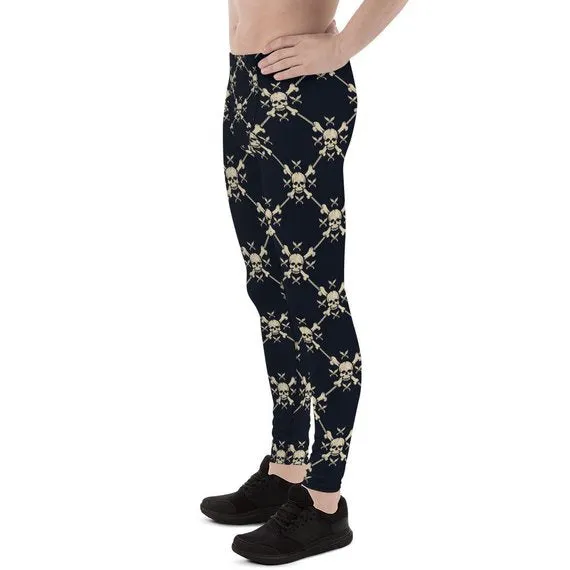 Men's Chain Link Skulls Leggings