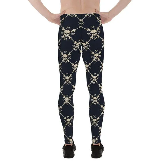 Men's Chain Link Skulls Leggings