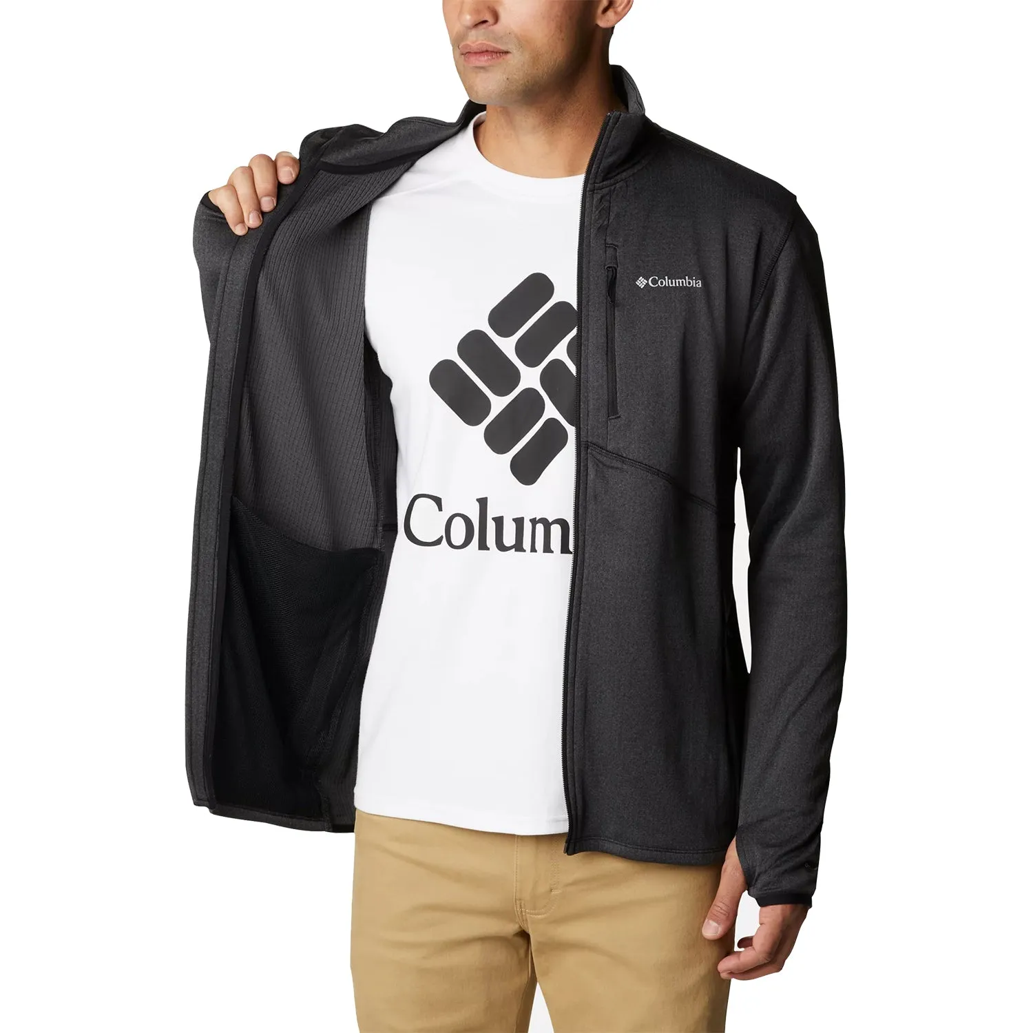 Men's Columbia Park View Full Zip Fleece Jacket Black