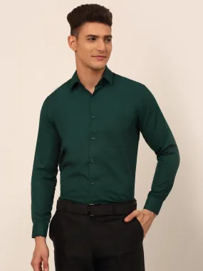 Men'S Green Formal Solid Shirts