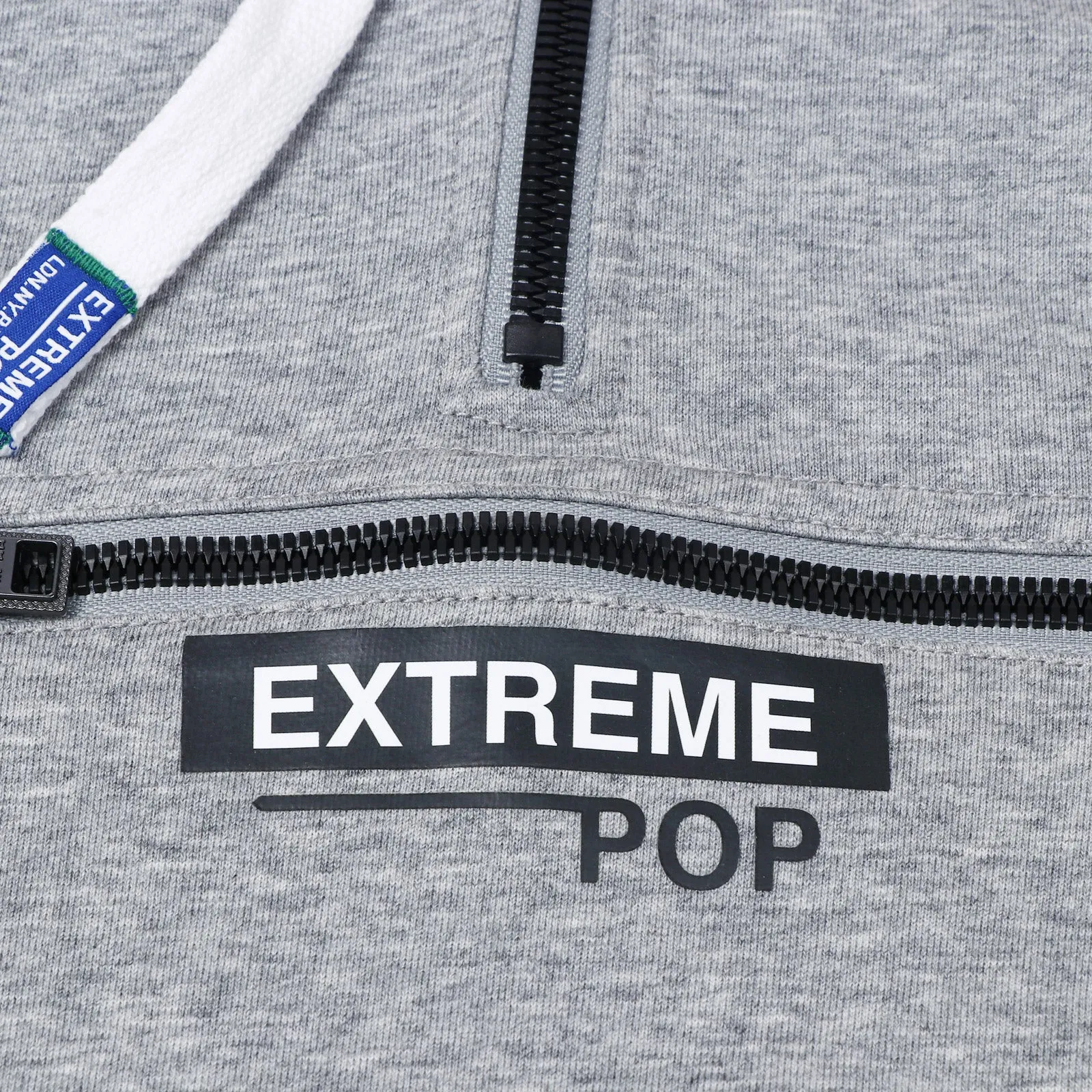 Mens Half Placket Hoodie Sweatshirt