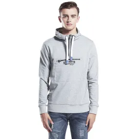 Mens Half Placket Hoodie Sweatshirt