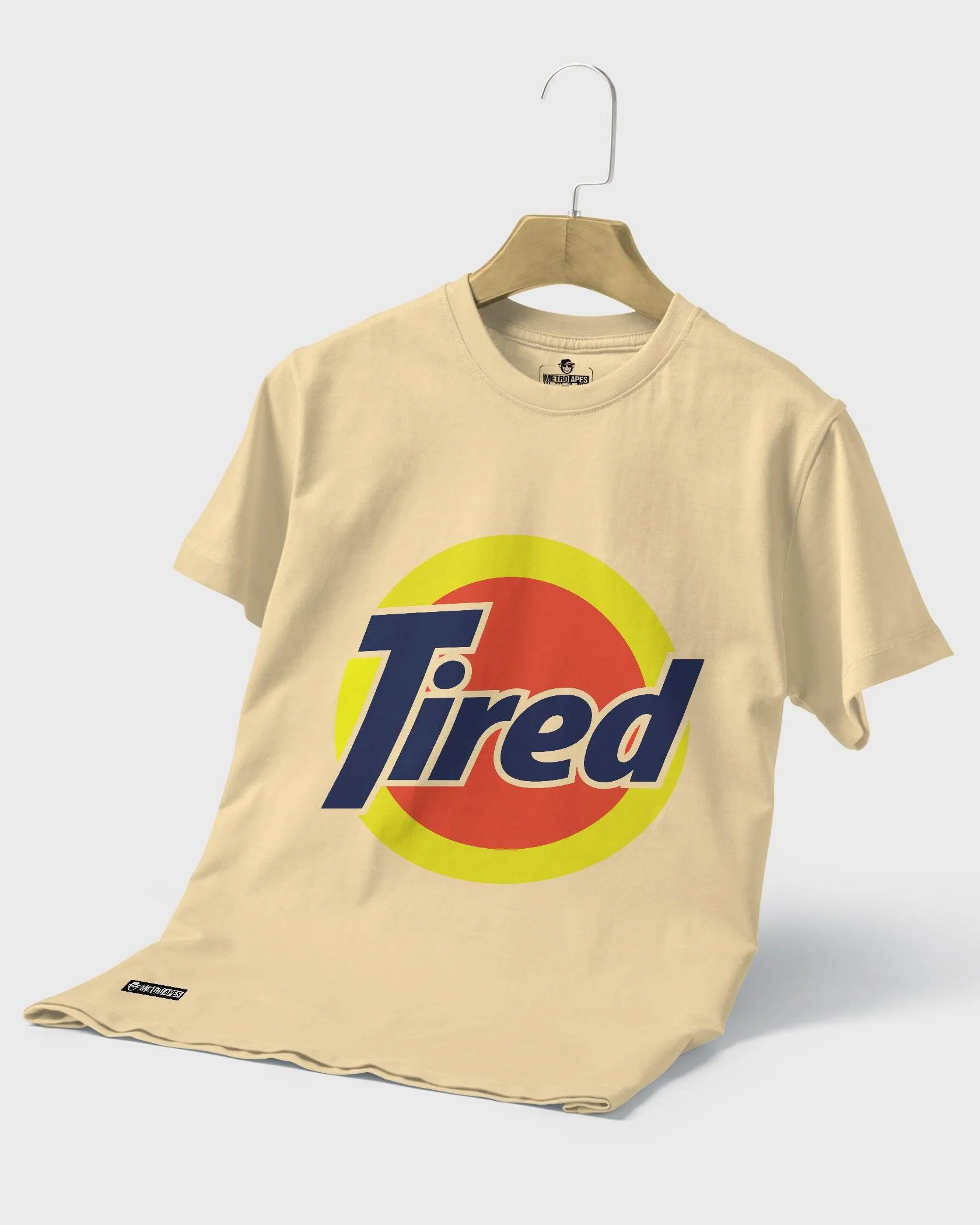 Mens Regular Tshirt Funky Logo Spoofs Tired