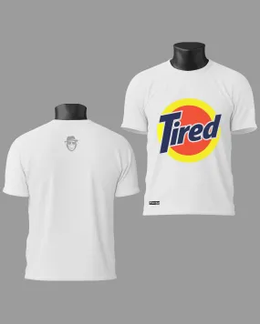 Mens Regular Tshirt Funky Logo Spoofs Tired
