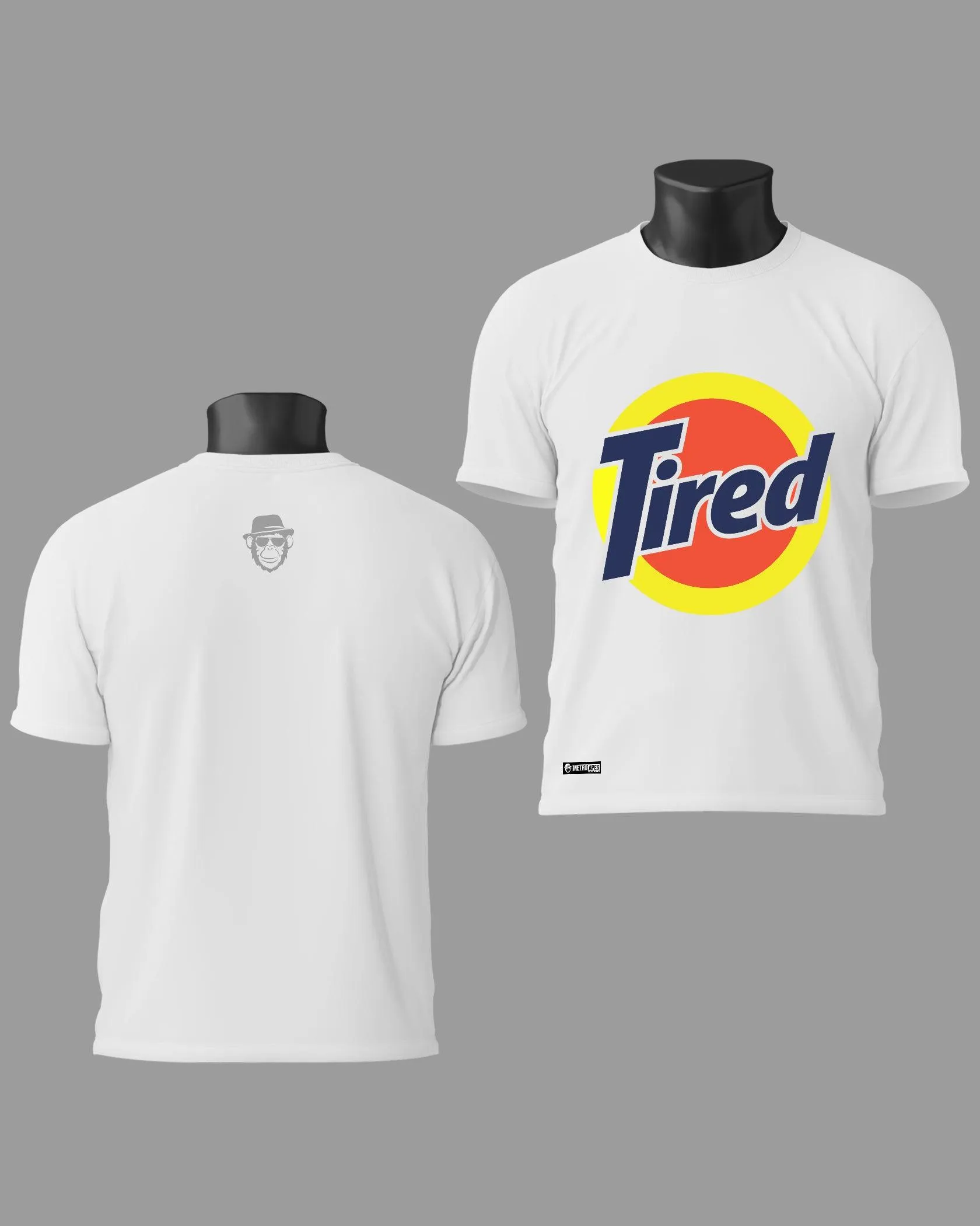 Mens Regular Tshirt Funky Logo Spoofs Tired