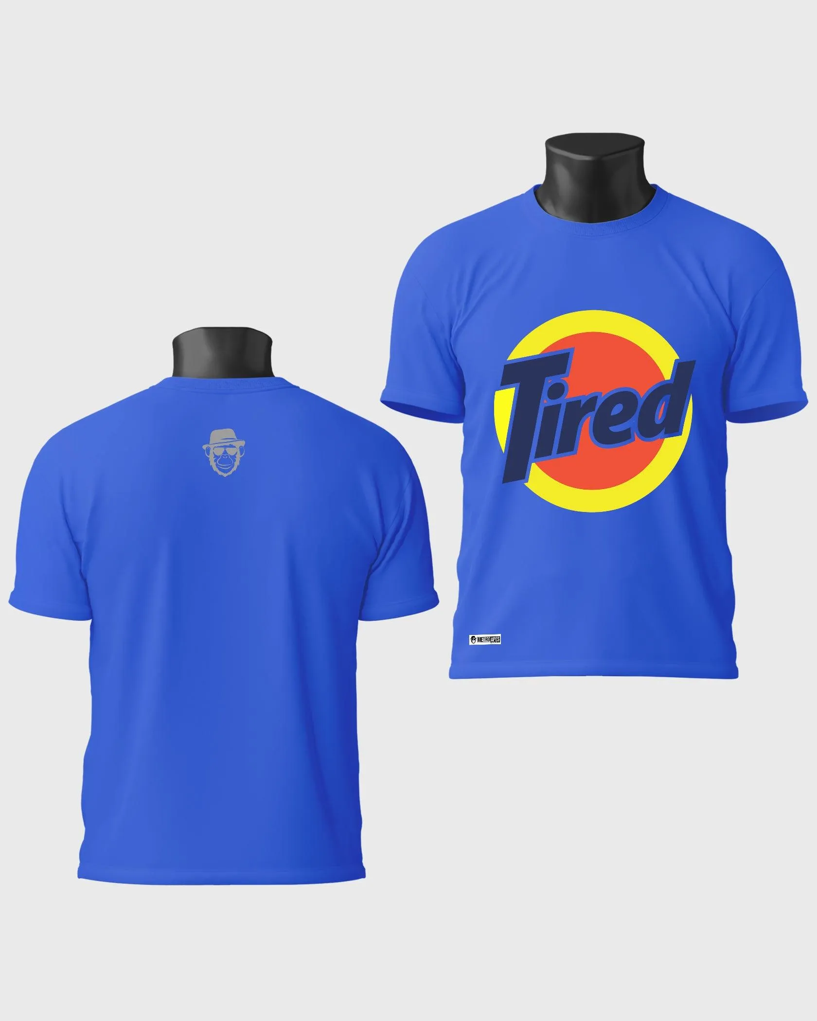 Mens Regular Tshirt Funky Logo Spoofs Tired