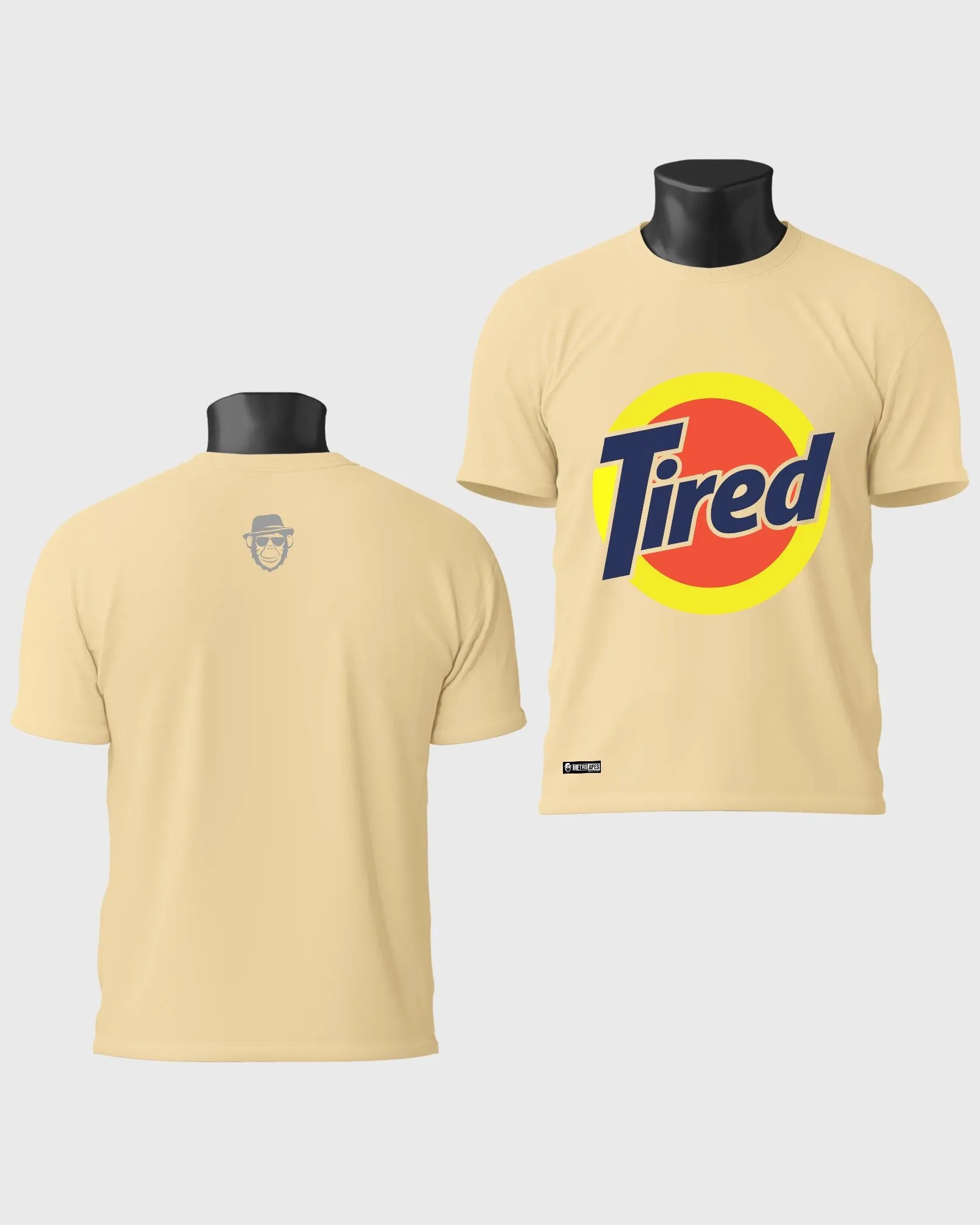 Mens Regular Tshirt Funky Logo Spoofs Tired