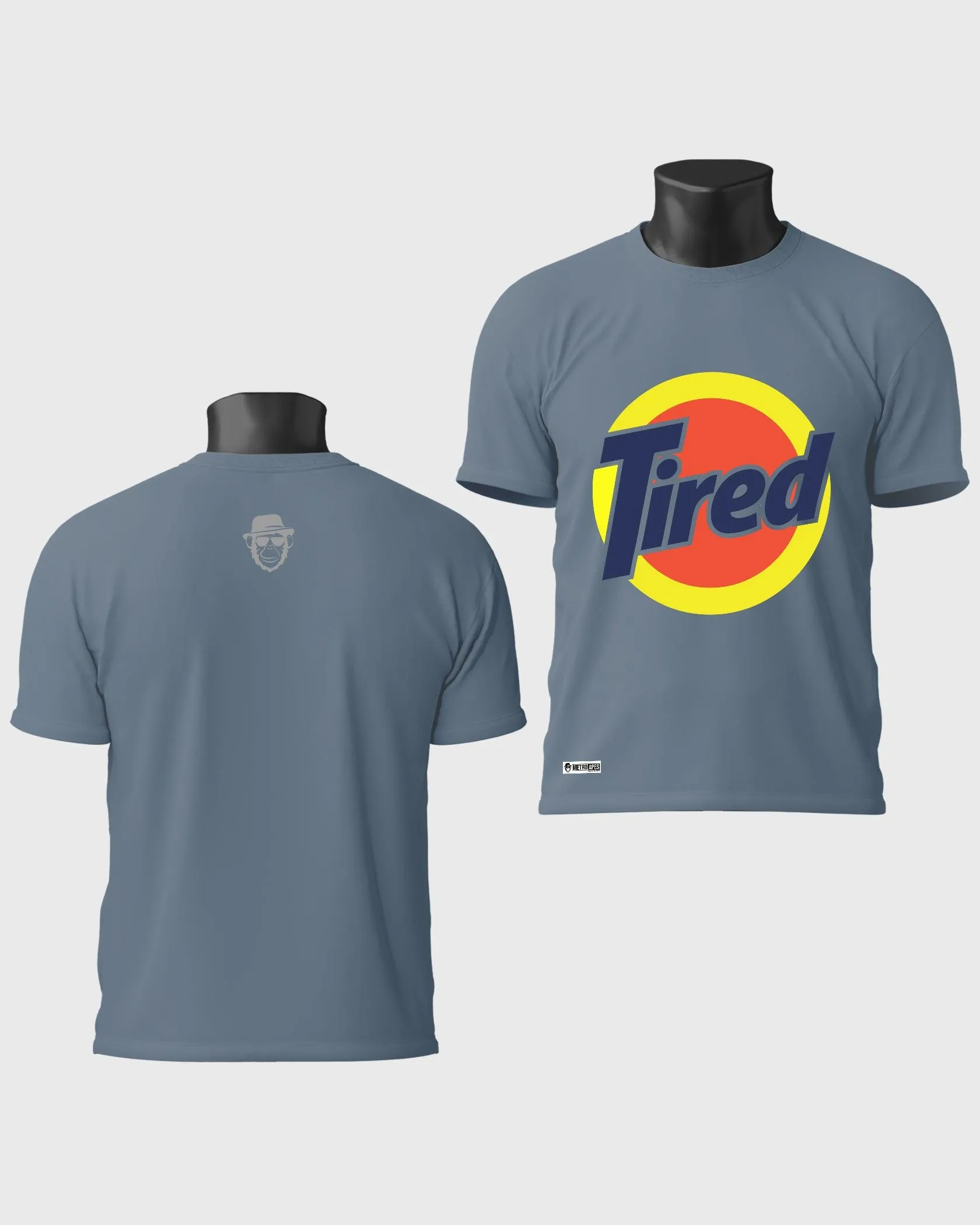 Mens Regular Tshirt Funky Logo Spoofs Tired