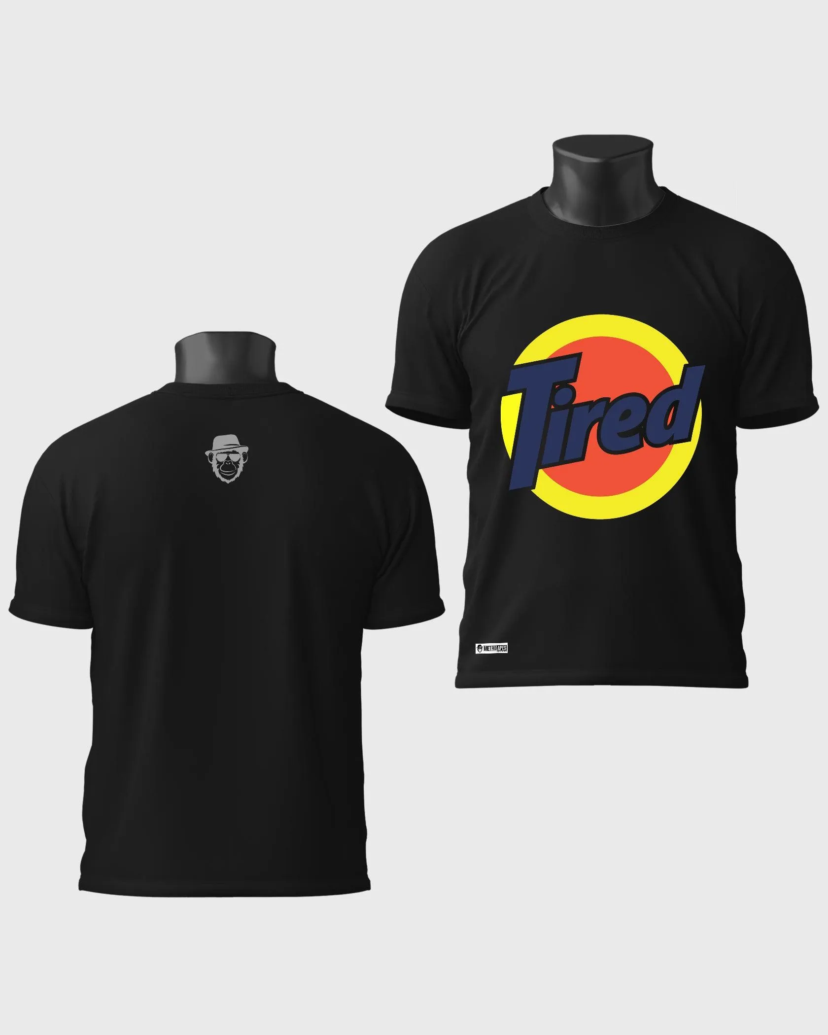 Mens Regular Tshirt Funky Logo Spoofs Tired