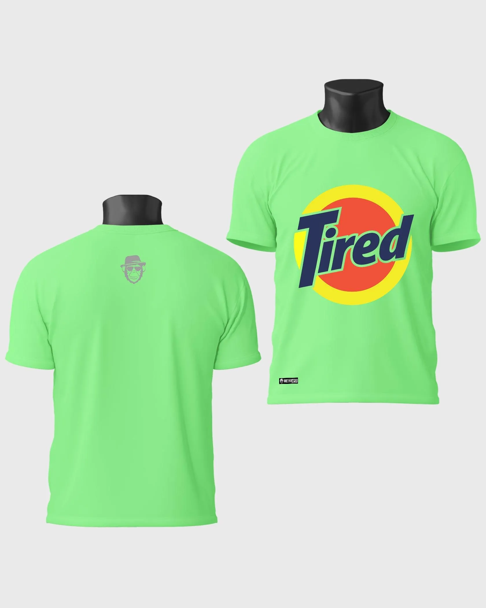 Mens Regular Tshirt Funky Logo Spoofs Tired