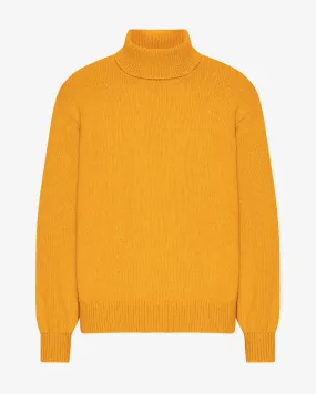Merino Wool Turtleneck - Burned Yellow