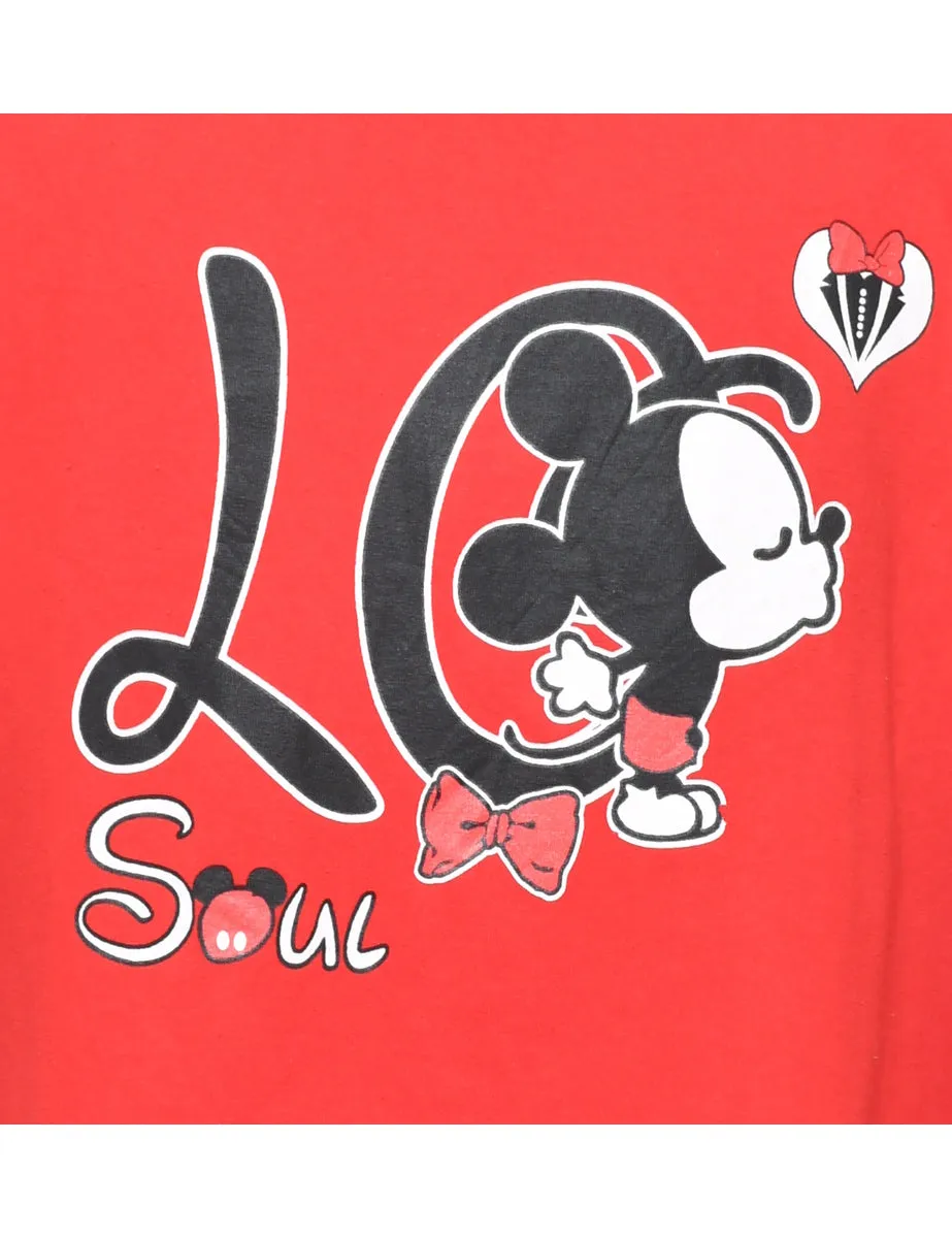 Mickey Mouse Cartoon T-shirt - L