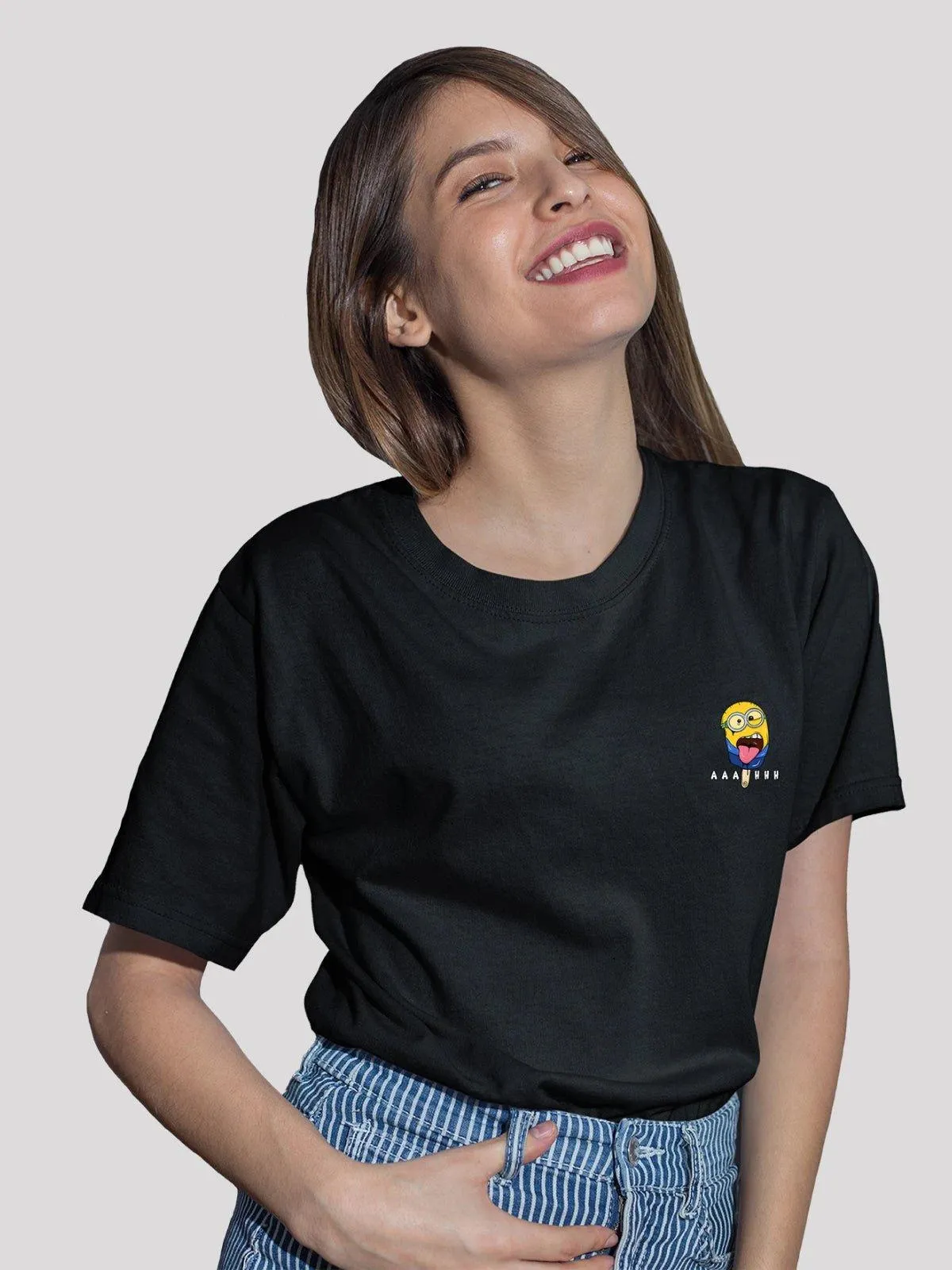 Minions Ice-Cream Fusion Black Unisex T-Shirt