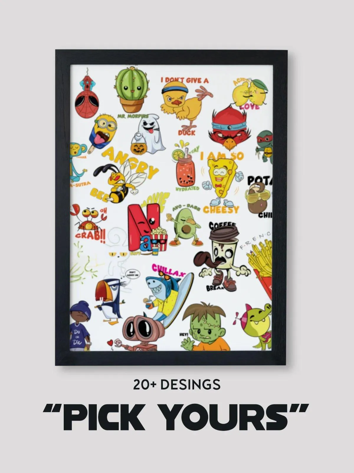 Minions Ice-Cream Fusion Black Unisex T-Shirt