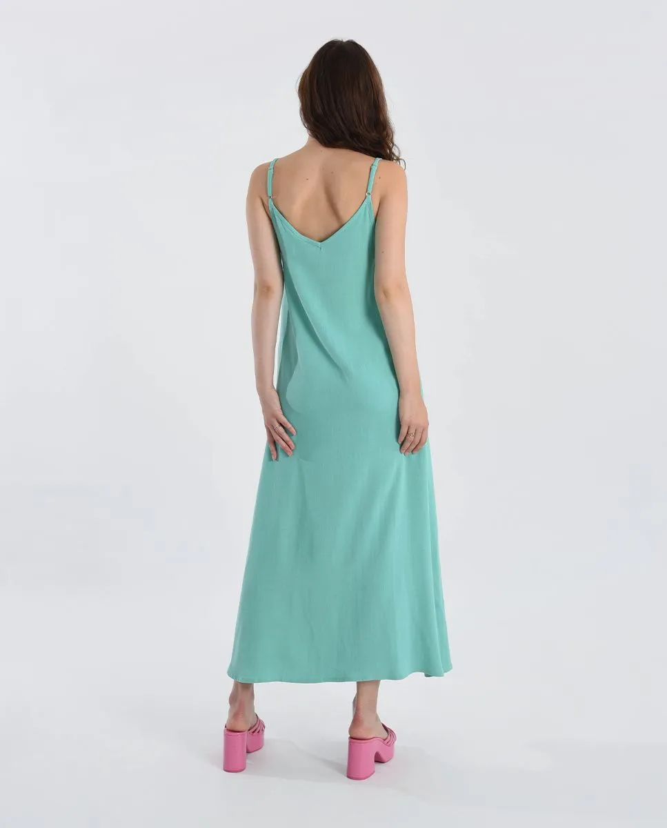Mint Linen Maxi Dress