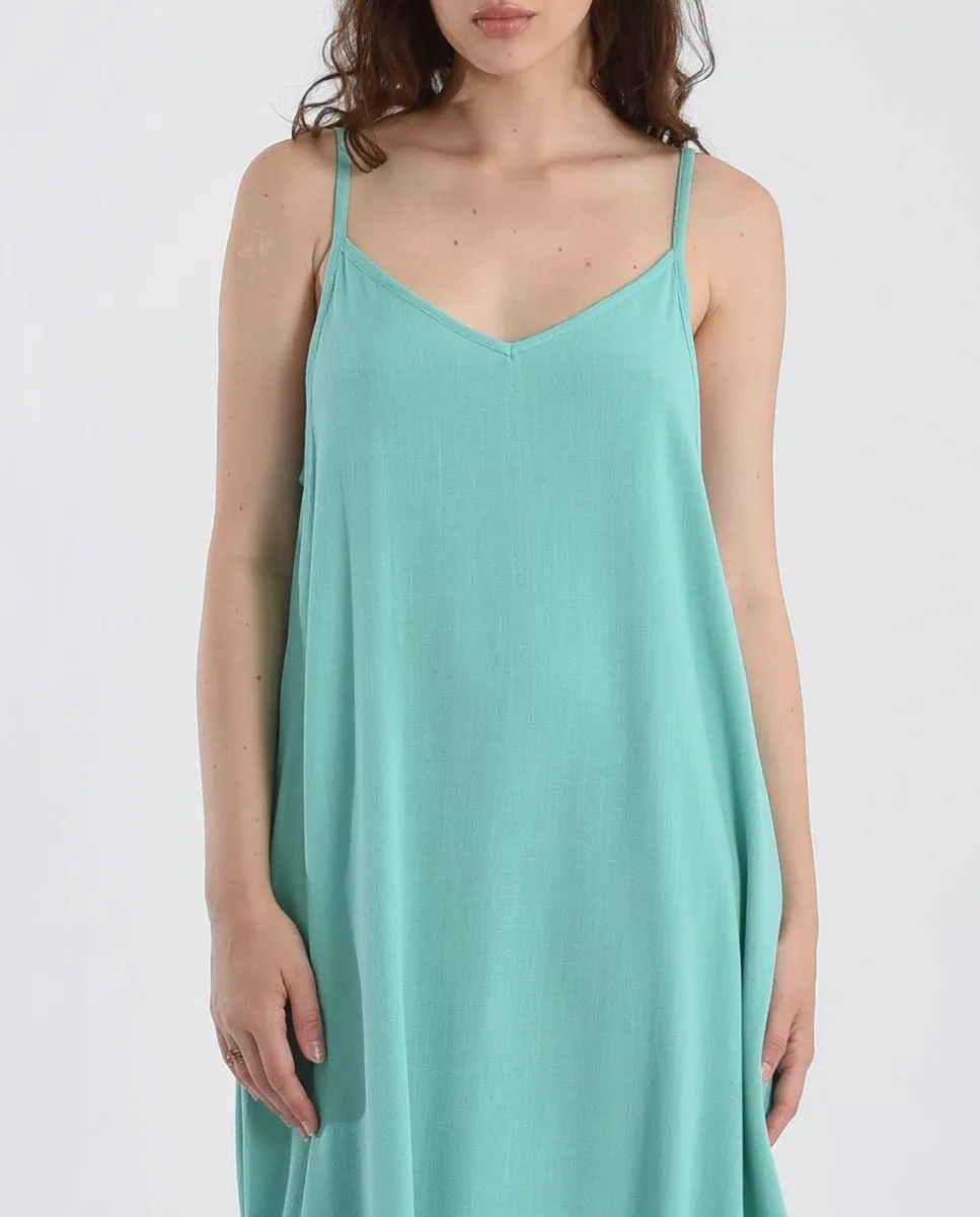 Mint Linen Maxi Dress