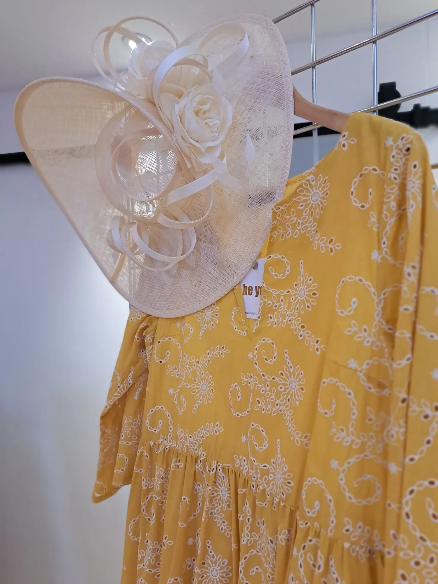 Mustard yellow cotton maxi dress