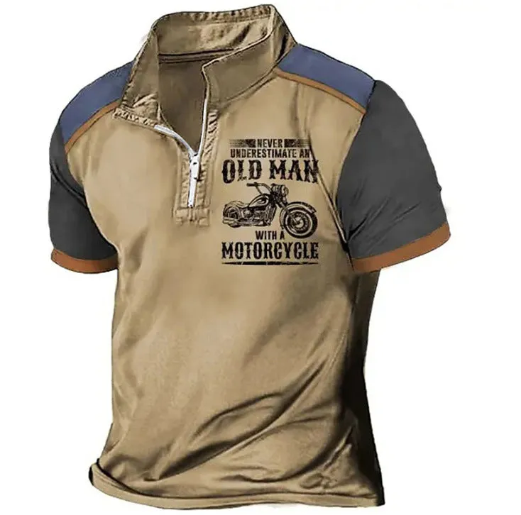 NEVER UNDER ESTIMATE AN OLD MAN COLLAR CASUAL SHIRT POLO