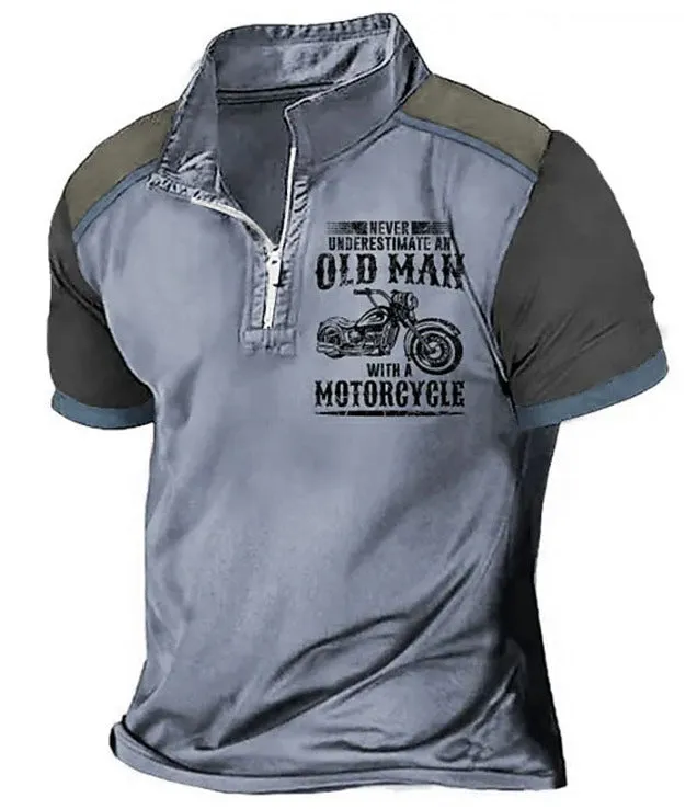 NEVER UNDER ESTIMATE AN OLD MAN COLLAR CASUAL SHIRT POLO